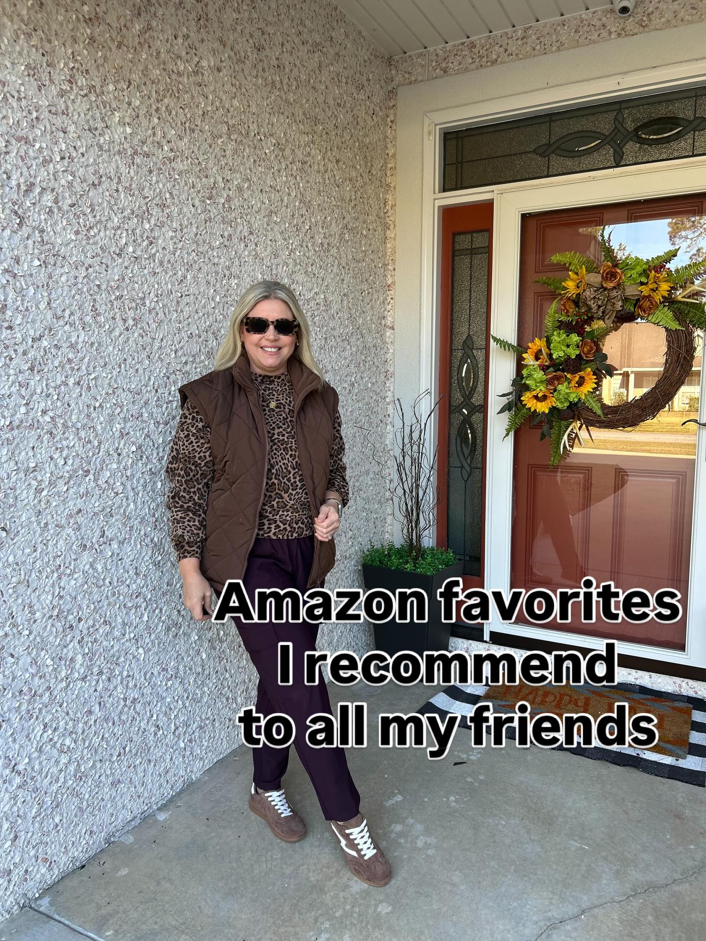 Leopard Print and a Quilted Vest: A Warm Fall Outfit with Easy Layers
